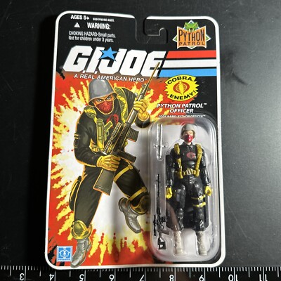GI Joe Cobra Enemy Python Patrol Officer 3 3/4'' Figure NEW 25th Ann 2007 4229