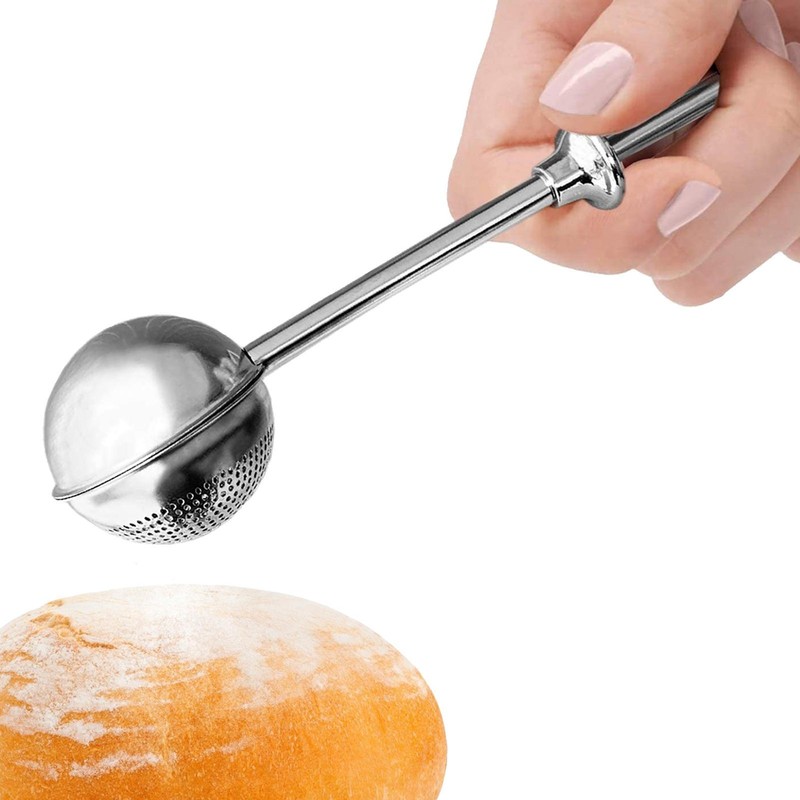 Powdered Sugar Shaker Duster Flour Shaker Dispenser with Spr