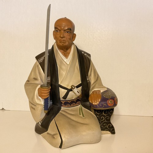Rare Vintage Japanese Male Samurai Doll with Ponytail