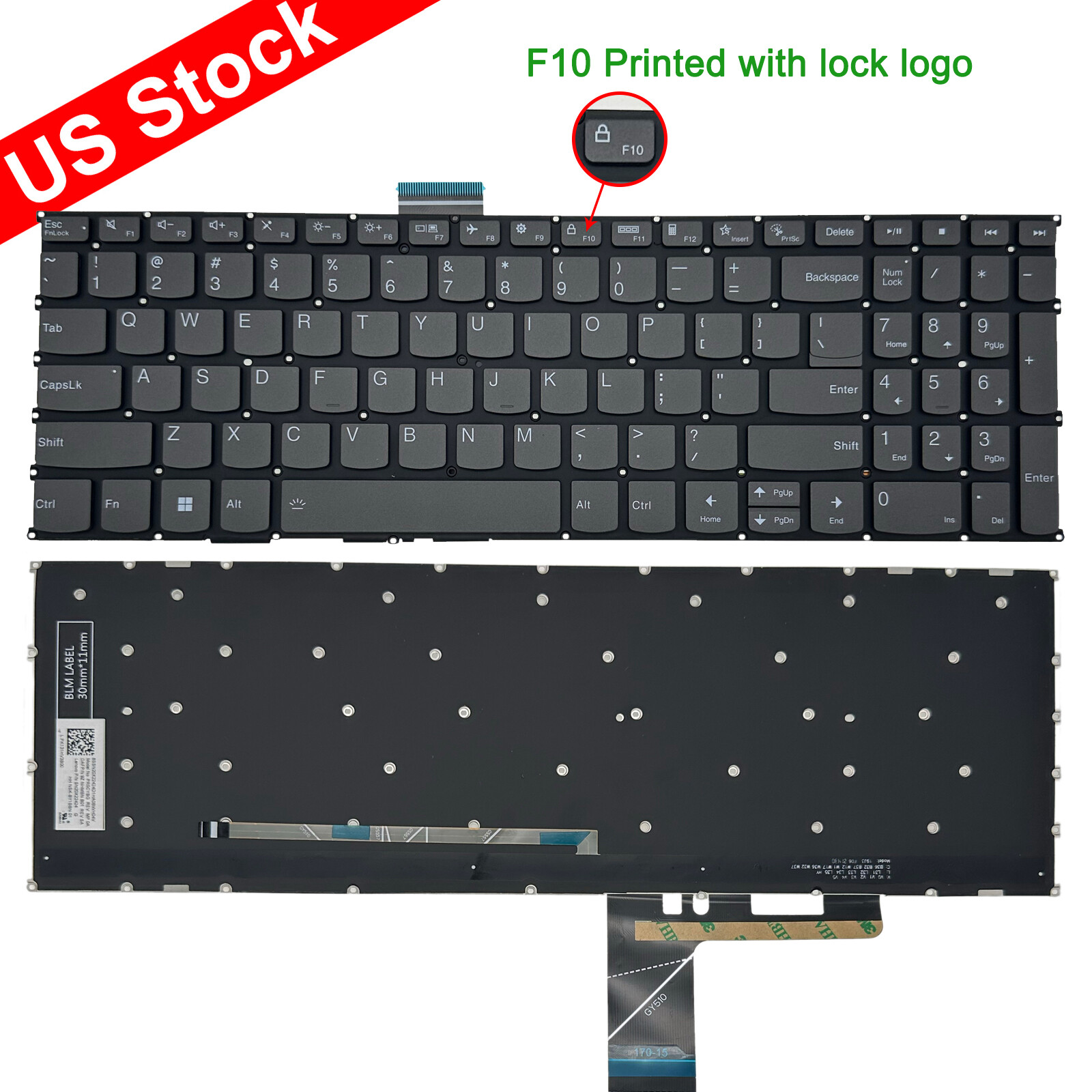 New for Lenovo Yoga 7-15ITL5 Yoga Creator 7-15IMH05 82DS Keyboard US Backlit
