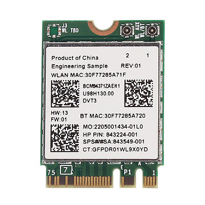 HP 849915-001 Broadcom BCM94371ZAE WiFi Wlan Wireless NGFF Card BT 4.1 867Mbps 