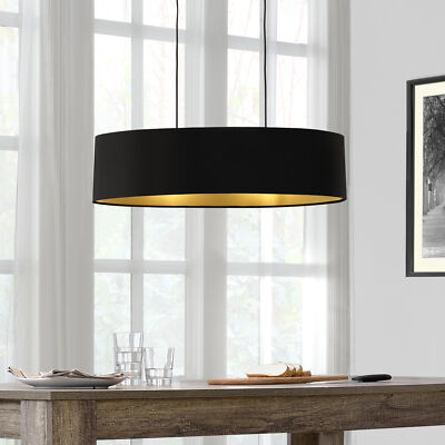 [lux.pro] Design Hängeleuchte Pendelleuchte 2-flammig Hängelampe Leuchte Stoff