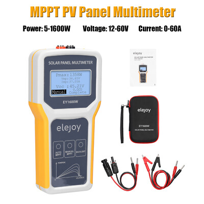 MPPT Solar Panel Tester Power Meter EY1600W Voltage Solar Panel Multimeter O8A7
