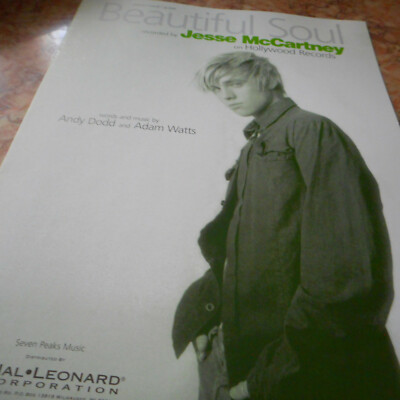 Jesse McCartney Beautiful Soul  2004 Photo Sheet Music