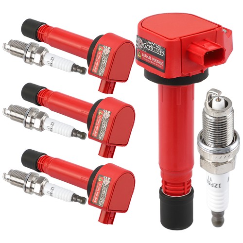 4 Performance Ignition Coil & Spark Plug for 2006-2011 Honda Civic 1.8L I4 UF582