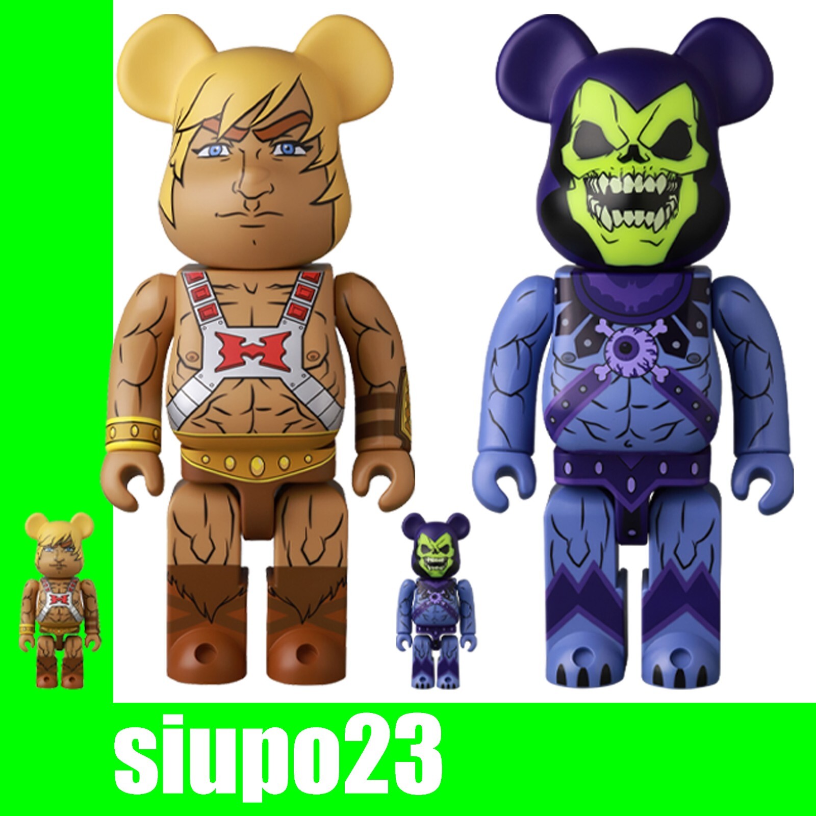 その他 MEDICOM TOY - BE@RBRICK Mishka Skeletor 100% &amp; 400% BE@RBRICK 400% & 100% Mishka Masters of The Universe