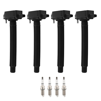 4 Ignition Coils & Iridium Spark Plugs For Chrysler Dodge Dart Jeep Ram UF751