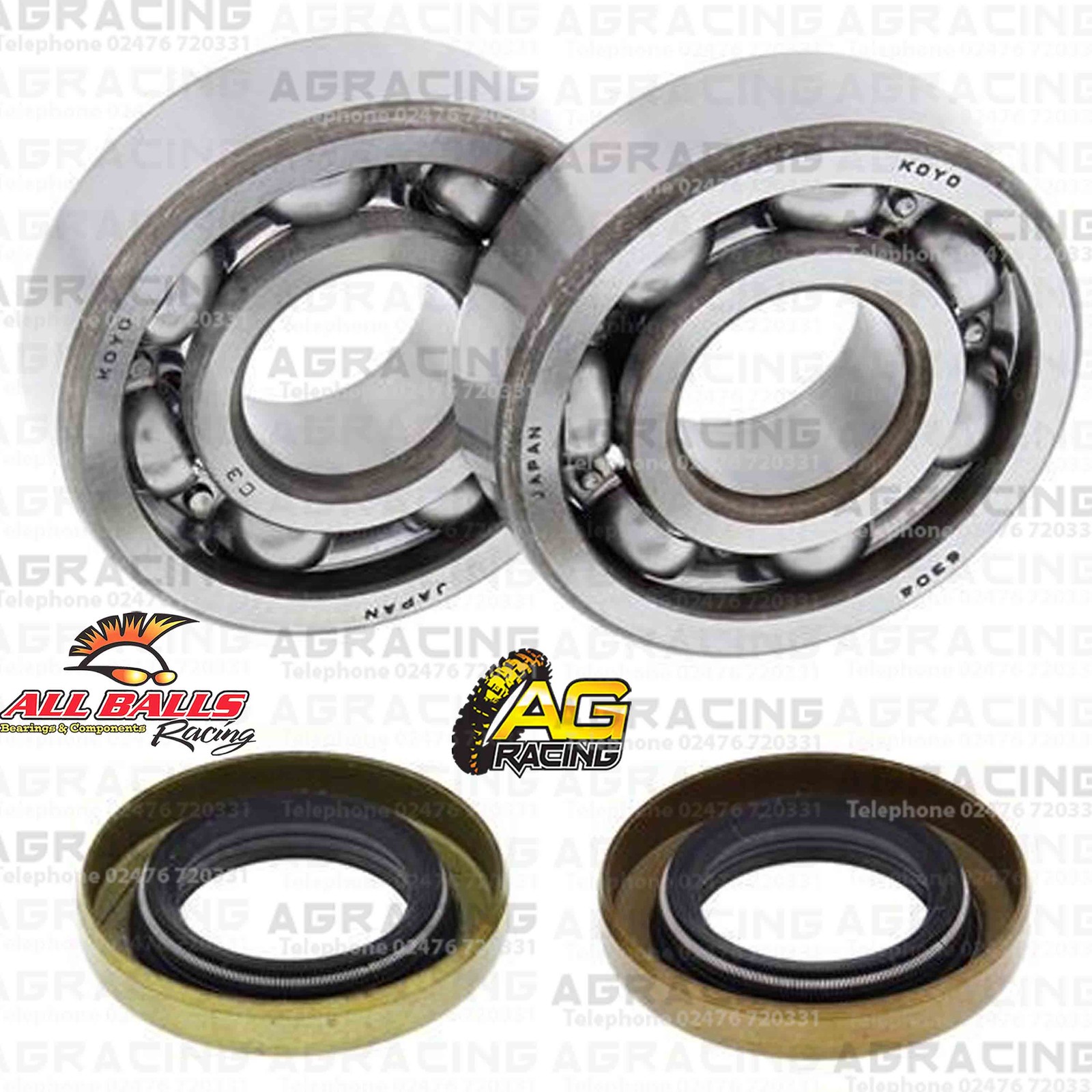 All Balls Crank Shaft Mains Bearings & Seals Kit For KTM SX 65 2005