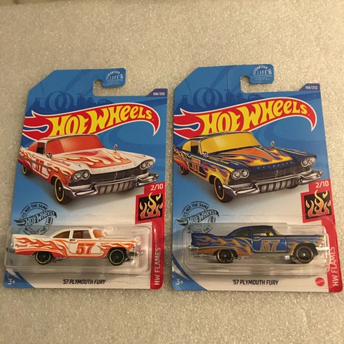Hot Wheels(2)2020 HW Flames 2/10 '57 Plymouth Fury 168/250