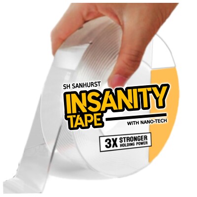 MEGA 10ft NANO TAPE Double Side Removable Mounting Without Screws Nano Grip Gel