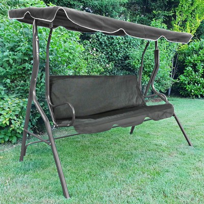 Hollywoodschaukel Gartenschaukel Outdoor Indoor 3 Sitzer Grau Typ 1