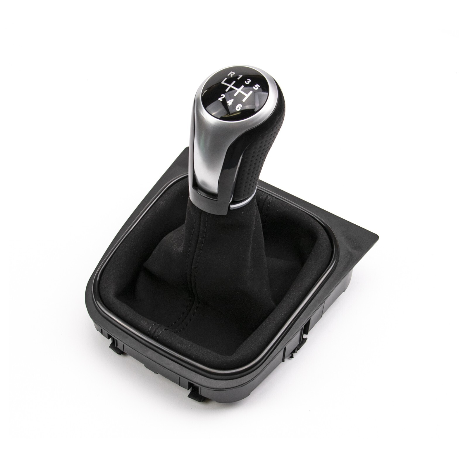 Pomello Leva del Cambio per VW Golf 5 6 Jetta 3 6 Marce Nero con Cuffia