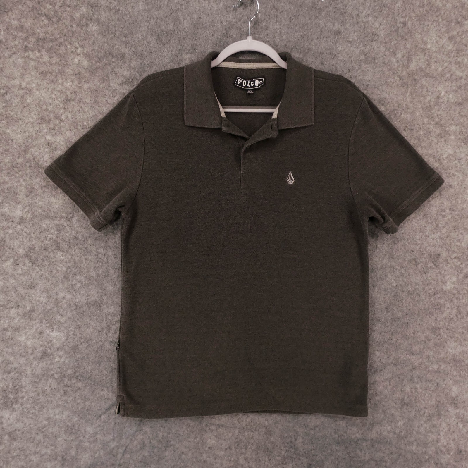 完売品　REGULAR COLLARS POLO Mサイズ Grey-regular-fit-polo-shirt-with-tools-inner-lining-print-