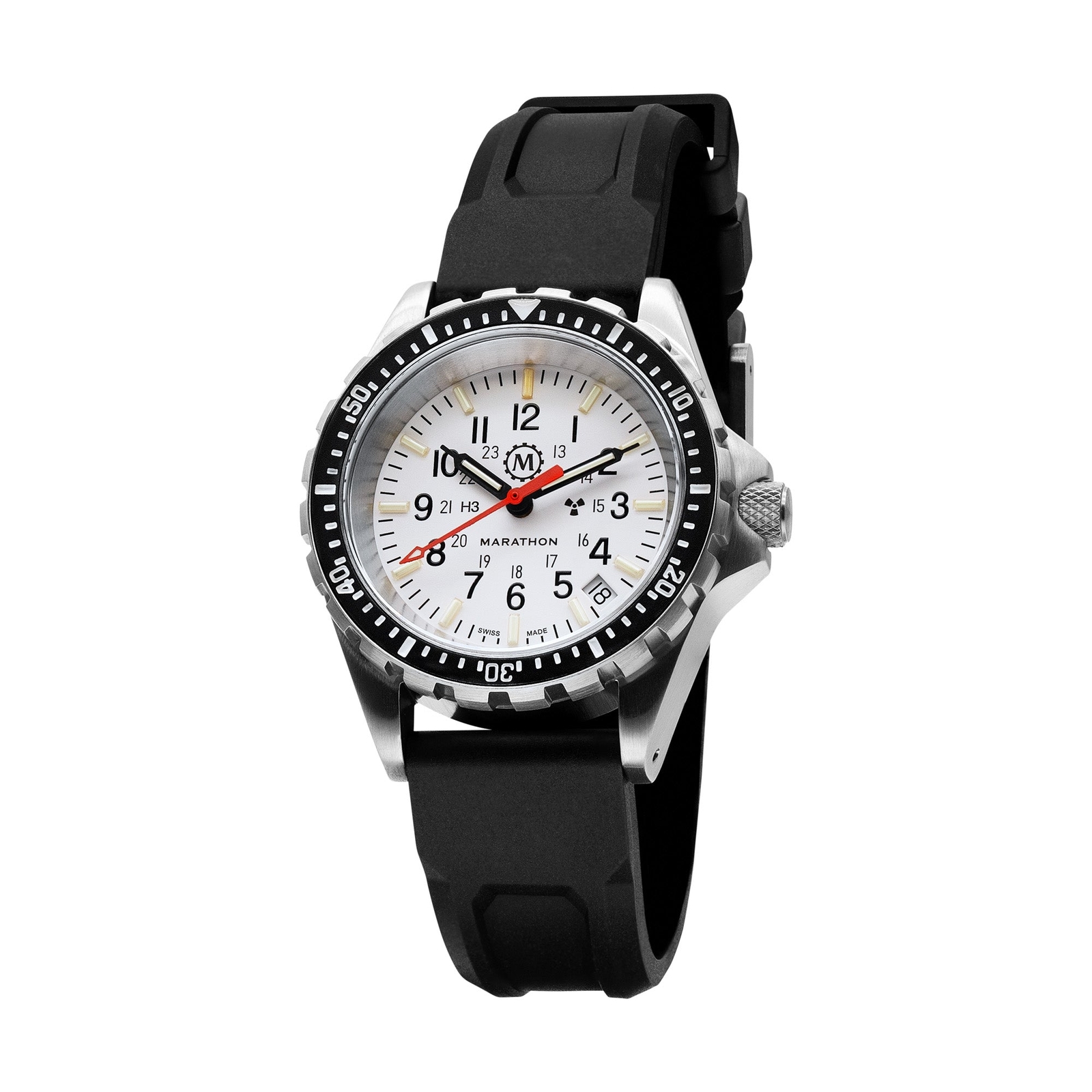 Pre-owned Marathon Artic Medium Tsar H3  Dive Watch, 36mm, 3-pc Swiss Strap -