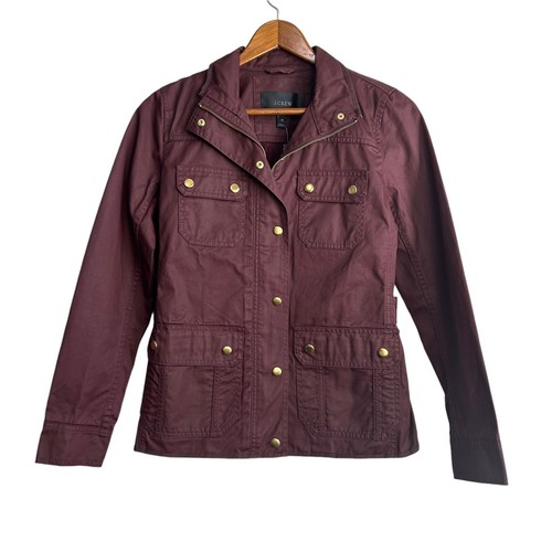 J.CREW Downtown Field Jacket 19034 Waxed Cotton Utility J.CREW Downtown Field Jacket 19034 Waxed Cotton Utility