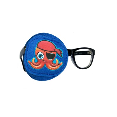 Playful comfortable kids fully obscured eye patch