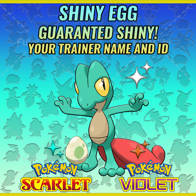 TREECKO   SHINY EGG 6 IV   POKEMON SCARLET VIOLET   INDIGO DISK   CUSTOM  