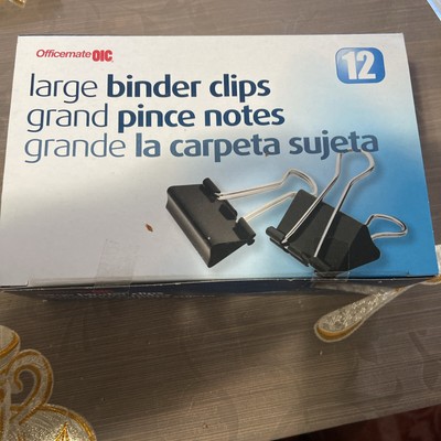 Business Source Fold-Back Binder Clips, Black, Large (Pack of 12)