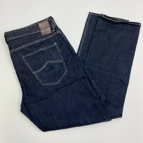 Union Denim Jeans Mens 40R Dark Blue Straight Leg Cotton
