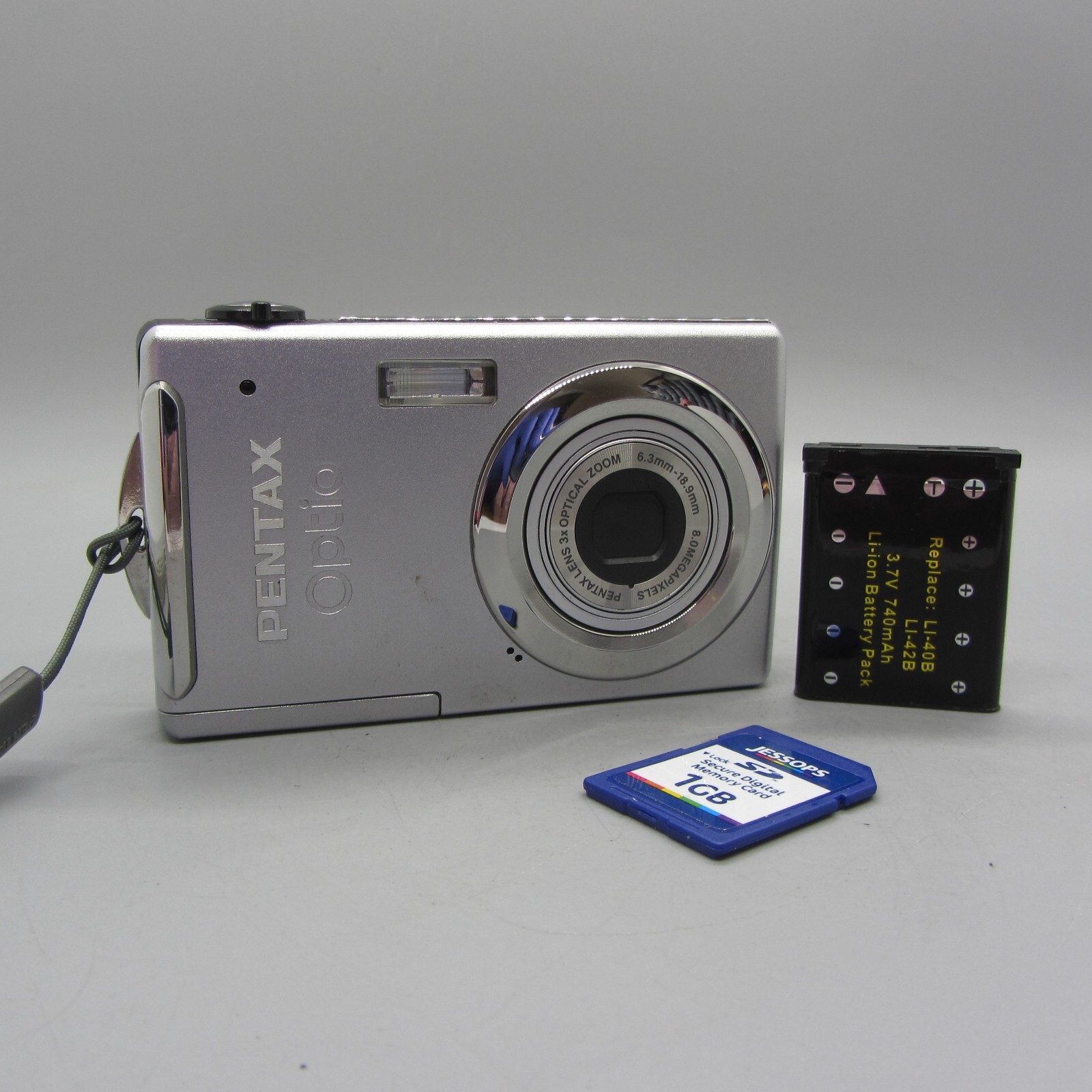 Pentax Optio V10 8.0MP Compact Digital Camera Silver Tested Pentax Optio V10 8.0MP Compact Digital Camera Silver Tested