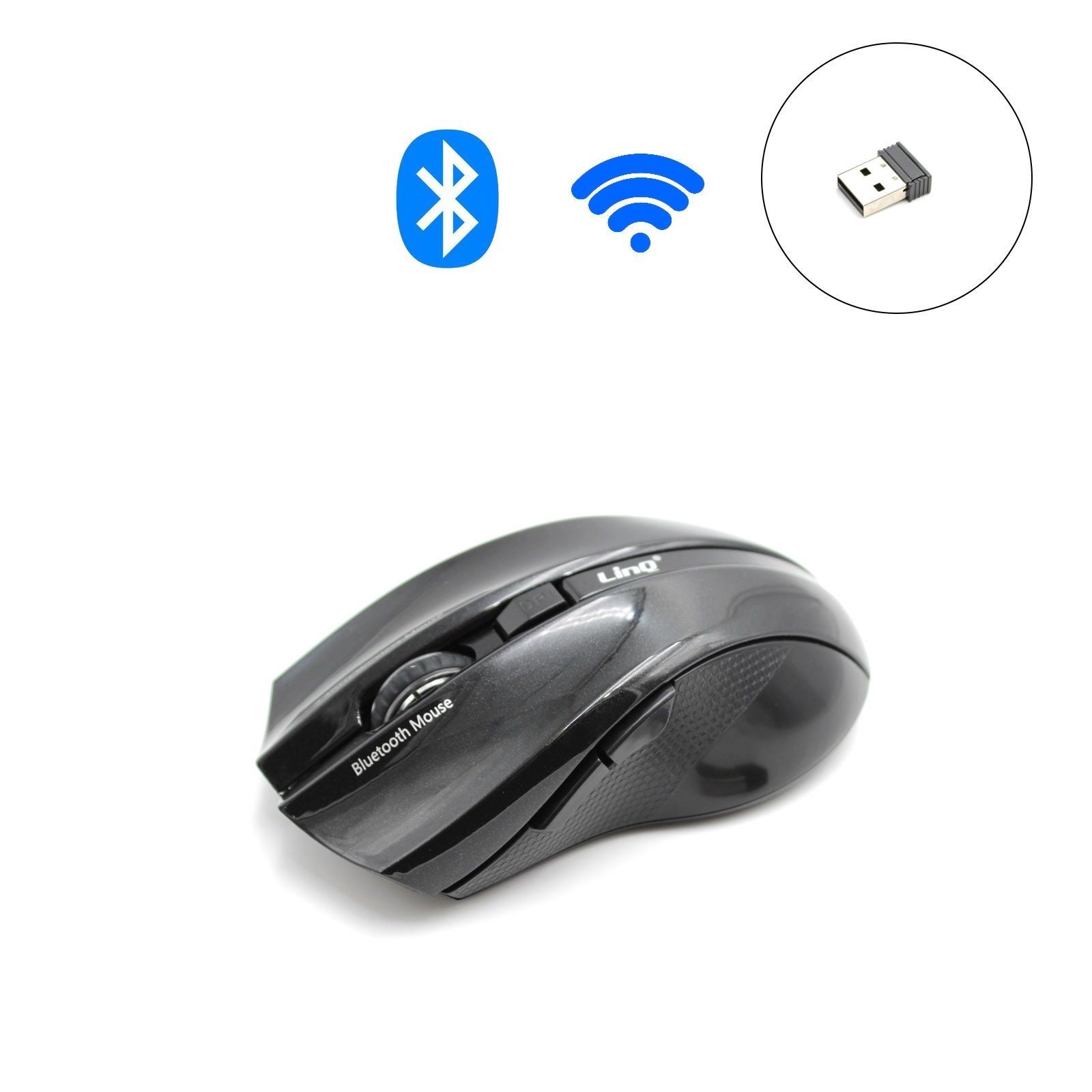 Mouse Ottico Dual Mode Bluetooth Wifi Wireless 2.4ghz Linq Bl-w7899