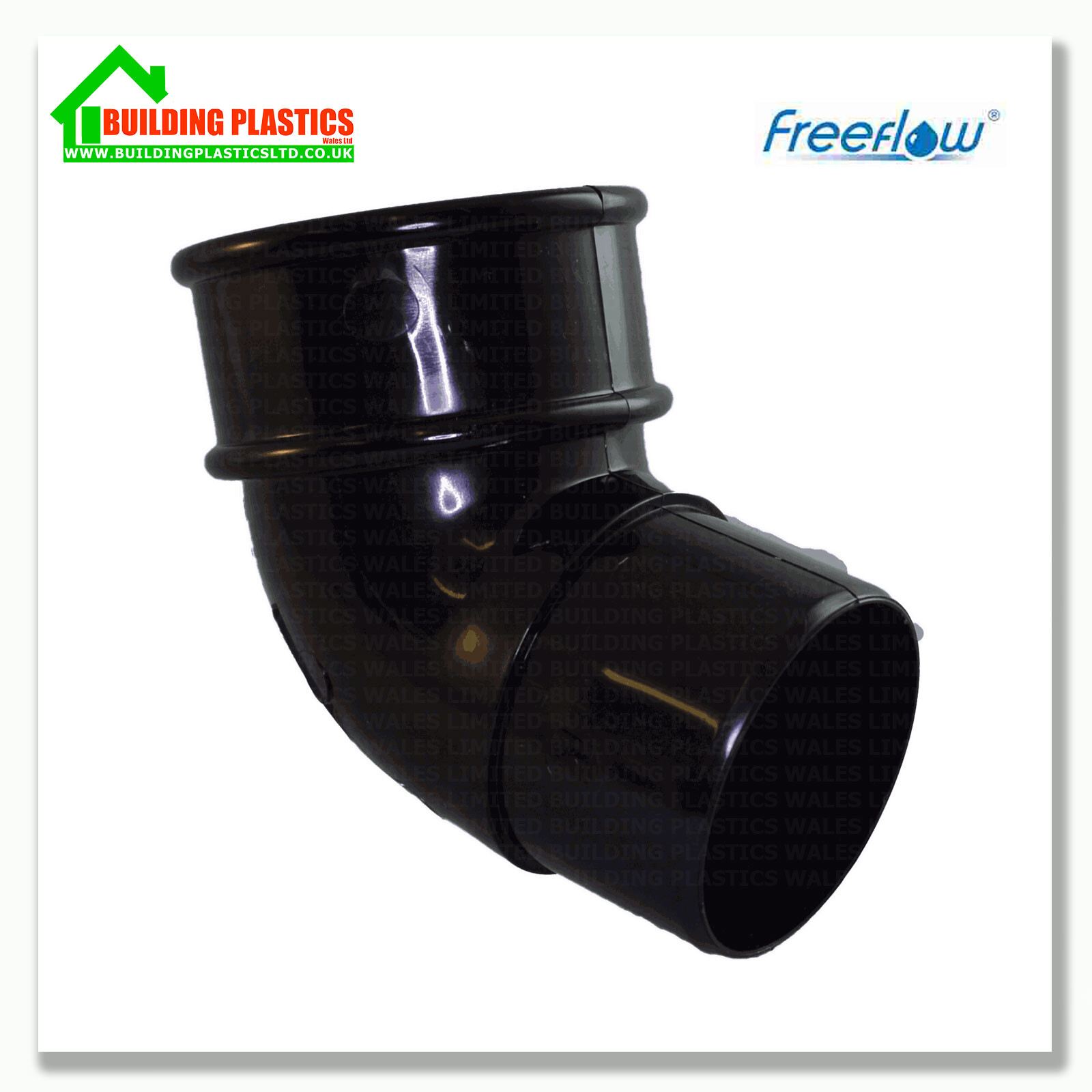 HALF ROUND BLACK GUTTER, DOWNPIPE & FITTINGS 112mm GUTTER & 68mm eBay