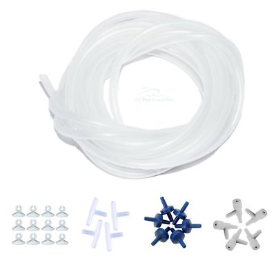 25 FT Airline Tubing Suction Cups Control Valves  Check valves Aquarium Air Pump