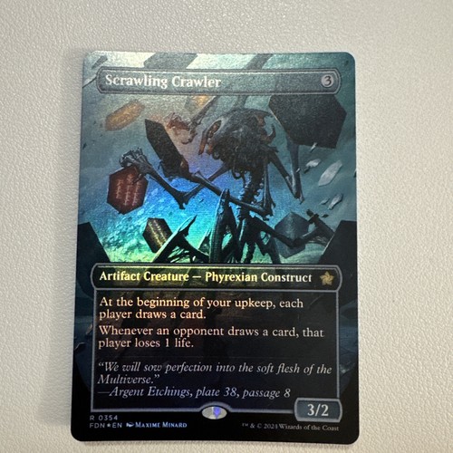 Scrawling Crawler Borderless (NM Foil) FDN-0354 Rare MTG | eBay Scrawling Crawler Borderless (NM Foil) FDN-0354 Rare MTG | eBay