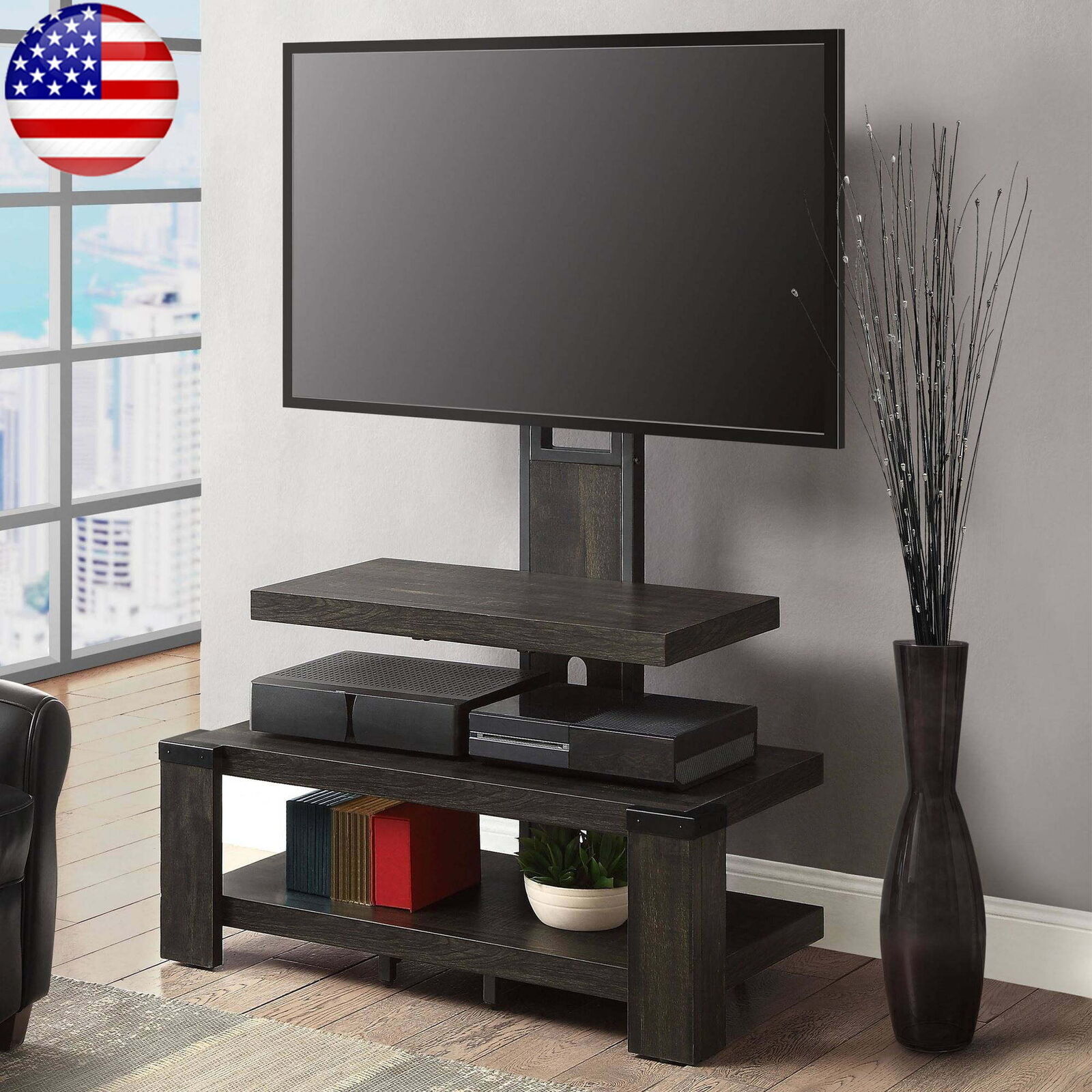 W/ Floater Mount Mix Tv 55 In Living Room Game Room New