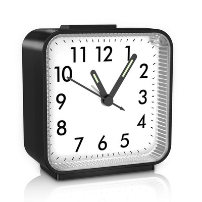 Newest Analog Ankilo, Silent Non Ticking Small Clock, Travel alarm clock with...