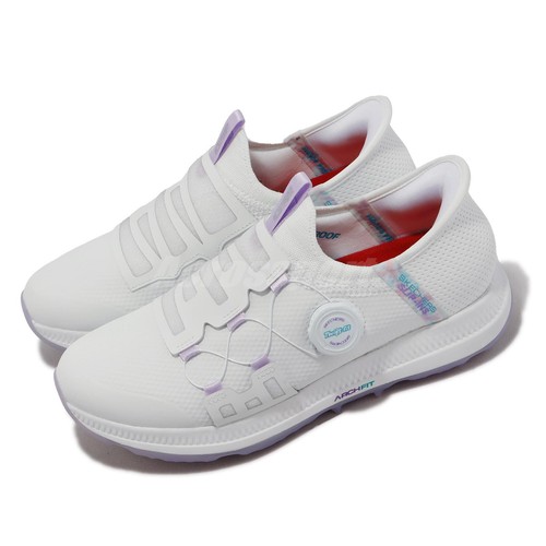 

Туфли для гольфа Skechers Go Golf Elite с 5 слипонами белого лавандового цвета Easy On 123062-WLV, Белый, Go Golf Elite 5-slip-ins