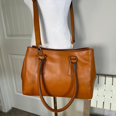 New DIVINA FIRENZE Leather Shoulder Bag Triple Brown made in ITALY