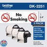 Brother Genuine DK-22513PK Continuous Length Replacement Labels, Black/Red Label on White Paper Tape, Engineered with Excellence, 2.4â€ x 50 feet, (3) Rolls per Box (DK22513PK)