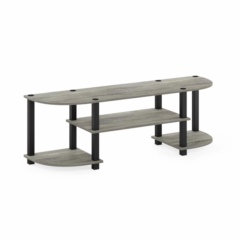 55-Inch Gray/Black Wood TV Stand
