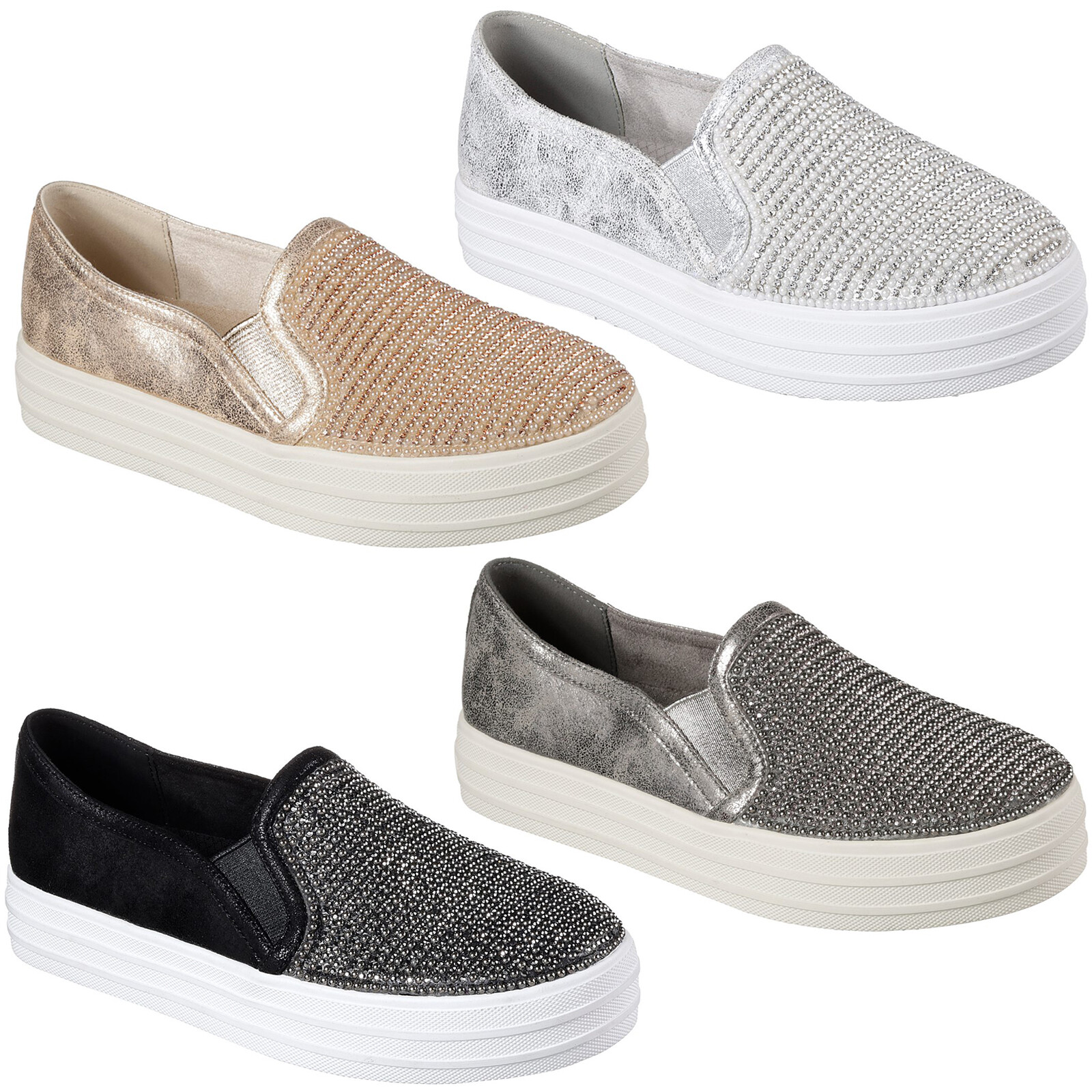 skechers platform slip on