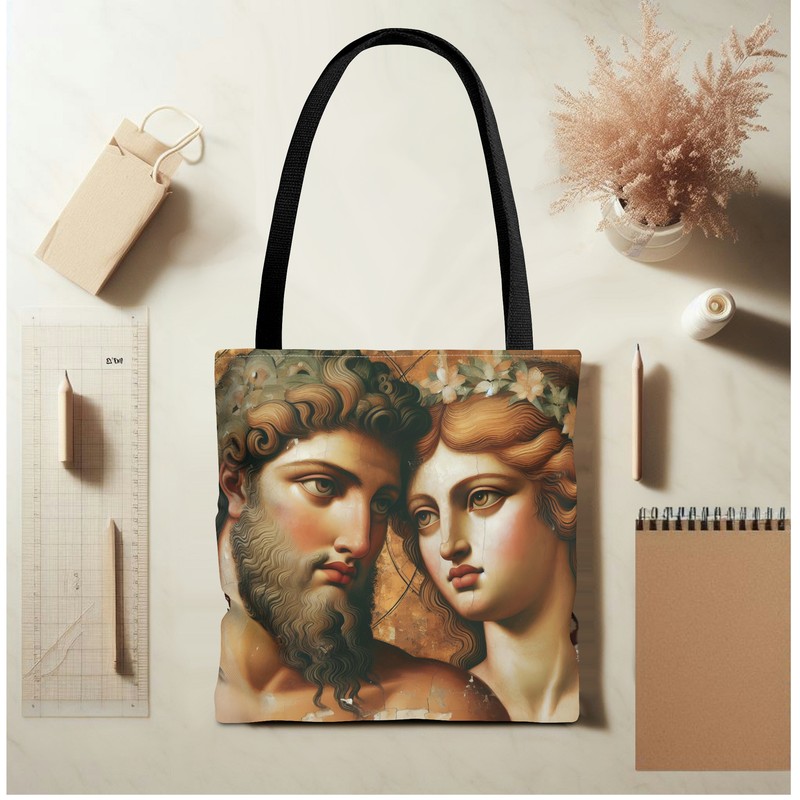 Tote Bag (AOP), Pompeii's Frescoes