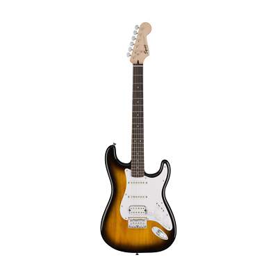 Squier Bullet Stratocaster HSS Hardtail Electric Guitar, Laurel FB, Brown Sunbur