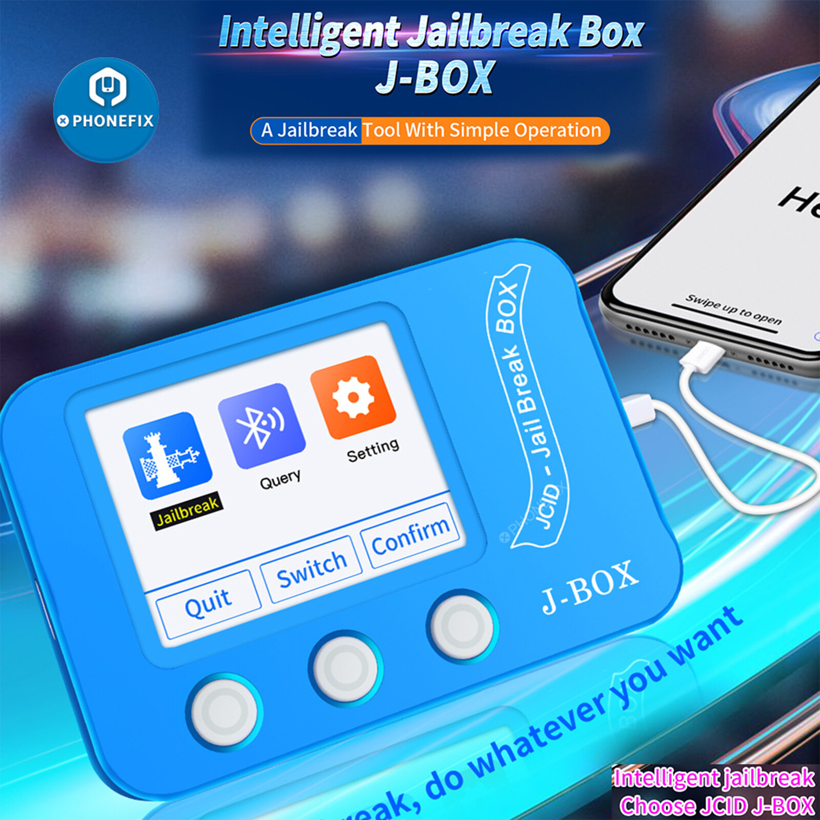 J-BOX Unlock Box Automatic iOS Jailbreak & Flash Tools For Bypass ID iCloud NEW