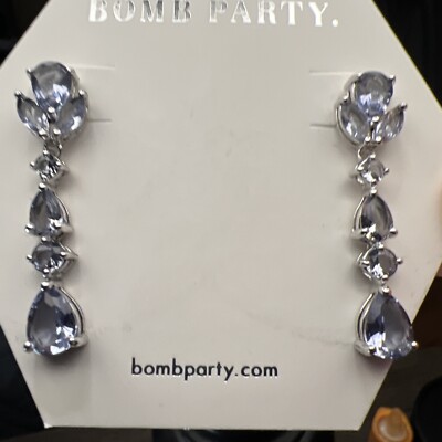 Ring Bomb Party (Elevated Love) Lab Created Grape Tourmaline on Rhodium Plating