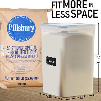 Set of 2 Extra Large Food Storage Containers with Airtight Lids, 8.5L / 287 Oz