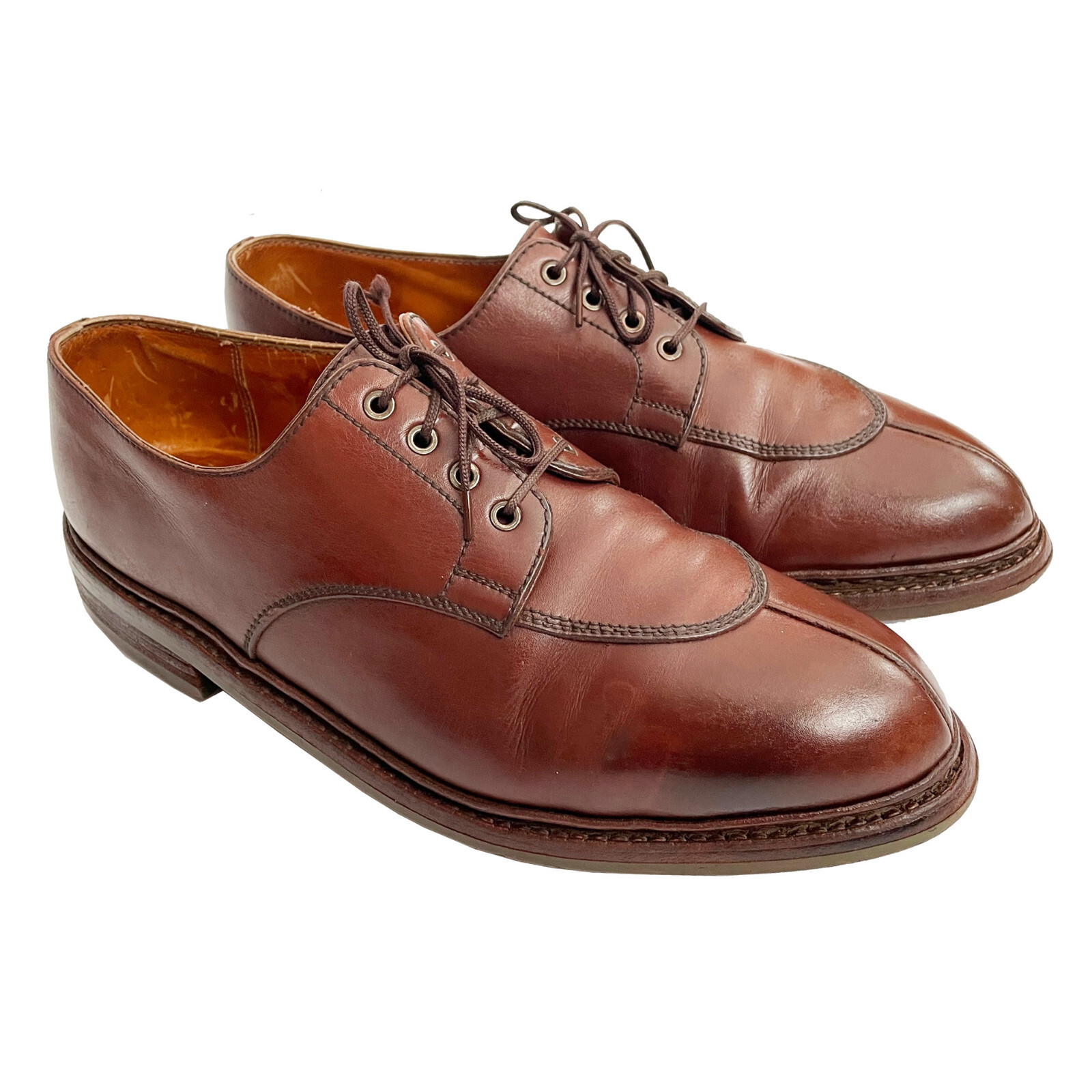 J.M. WESTON Men's Half Hunt Derby Shoe US Size 10 Brown J.M. WESTON Men's Half Hunt Derby Shoe US Size 10 Brown