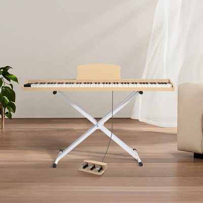 88 Keys Semi-Weighted Digital Piano Electronic Keyboard,X Stand, 3 Pedals