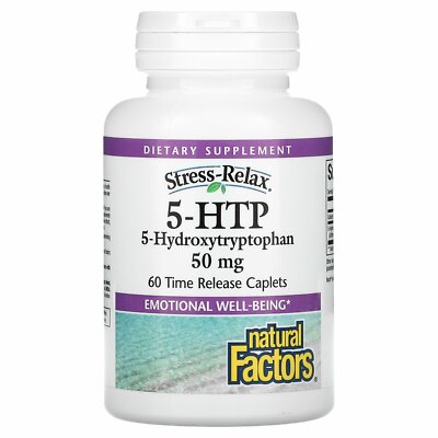 Natural Factors Stress Relax 5 HTP 50mg 60 time release caplets