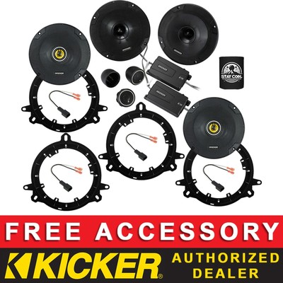 KICKER CSS654+46CSC654 6.5'' OEM SPEAKER REPLACEMENT KIT FOR TOYOTA RAV4 2019-20