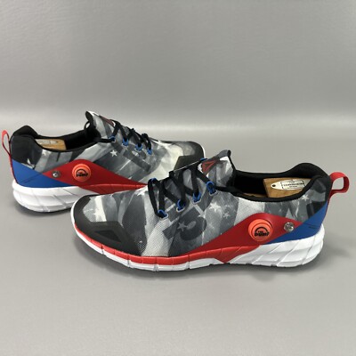 reebok zpump fusion 20 mens gray yellow white running shoes size 85 185727810336