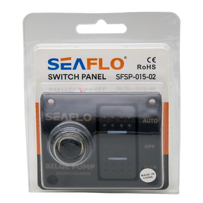 SEAFLO 3-Way Bilge Pump Panel Switch MAN-OFF-AUTO Rocker Switch 12V/24V 15A
