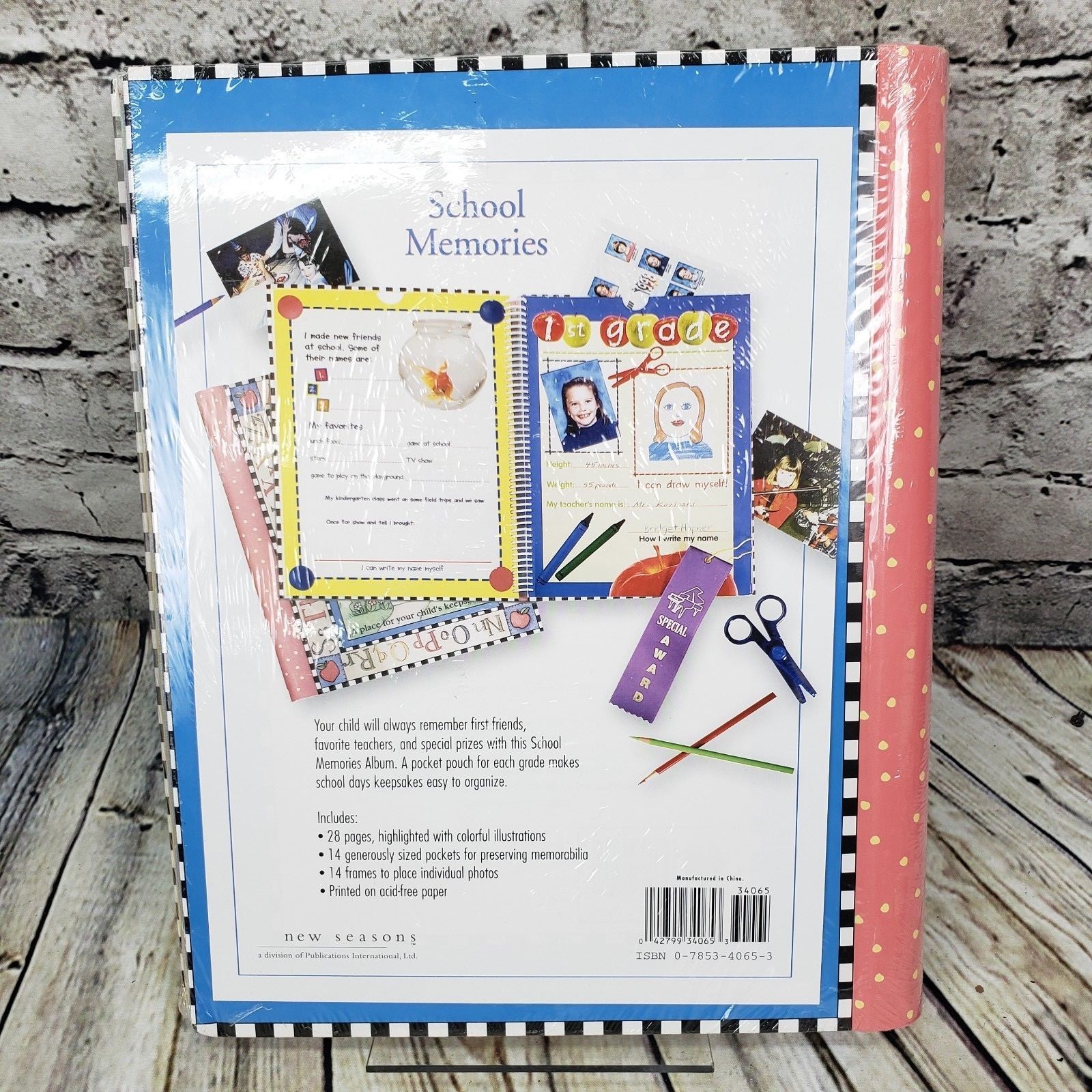 School Days Memories Book Keepsake Photo Album Pictures Scrapbook - New Sealed