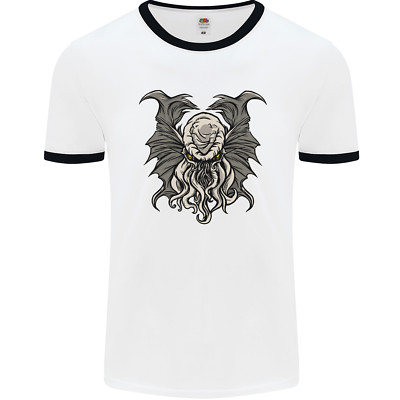 Cthulhu Entity Kraken Mens Ringer T-Shirt