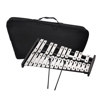 25 Note Glockenspiel Xylophone Vibraphone Percussion Instrument + Carry Bag D9D9