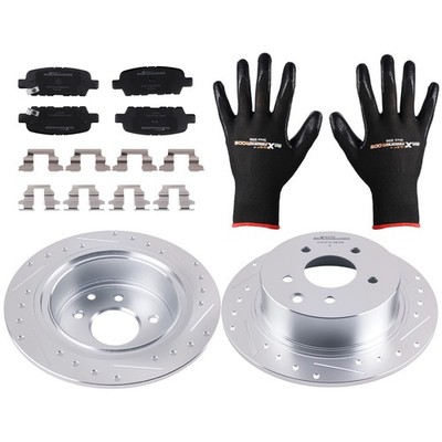 Rear Drilled Brake Rotors+Ceramic Brake Pads Kit for Nissan Altima 02-23 P-905